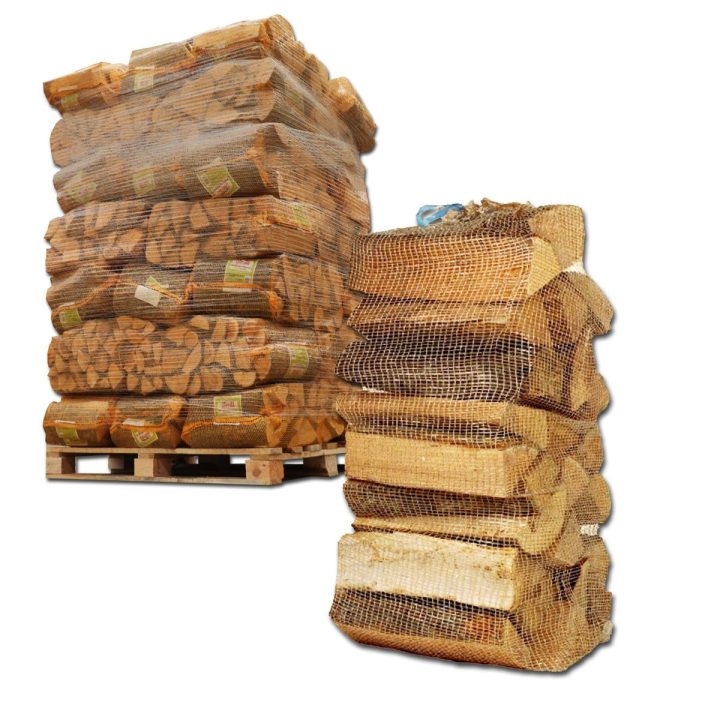 Bûches en filets — 40 filets de 25 kg — Mélange bois dur 30 cm