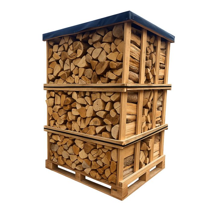 Mélange de bois durs — 1 m — Palette de 2 stères